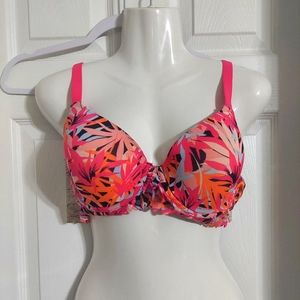 NWOT 38B multicolor underwire adjustable bra, regular or racer back